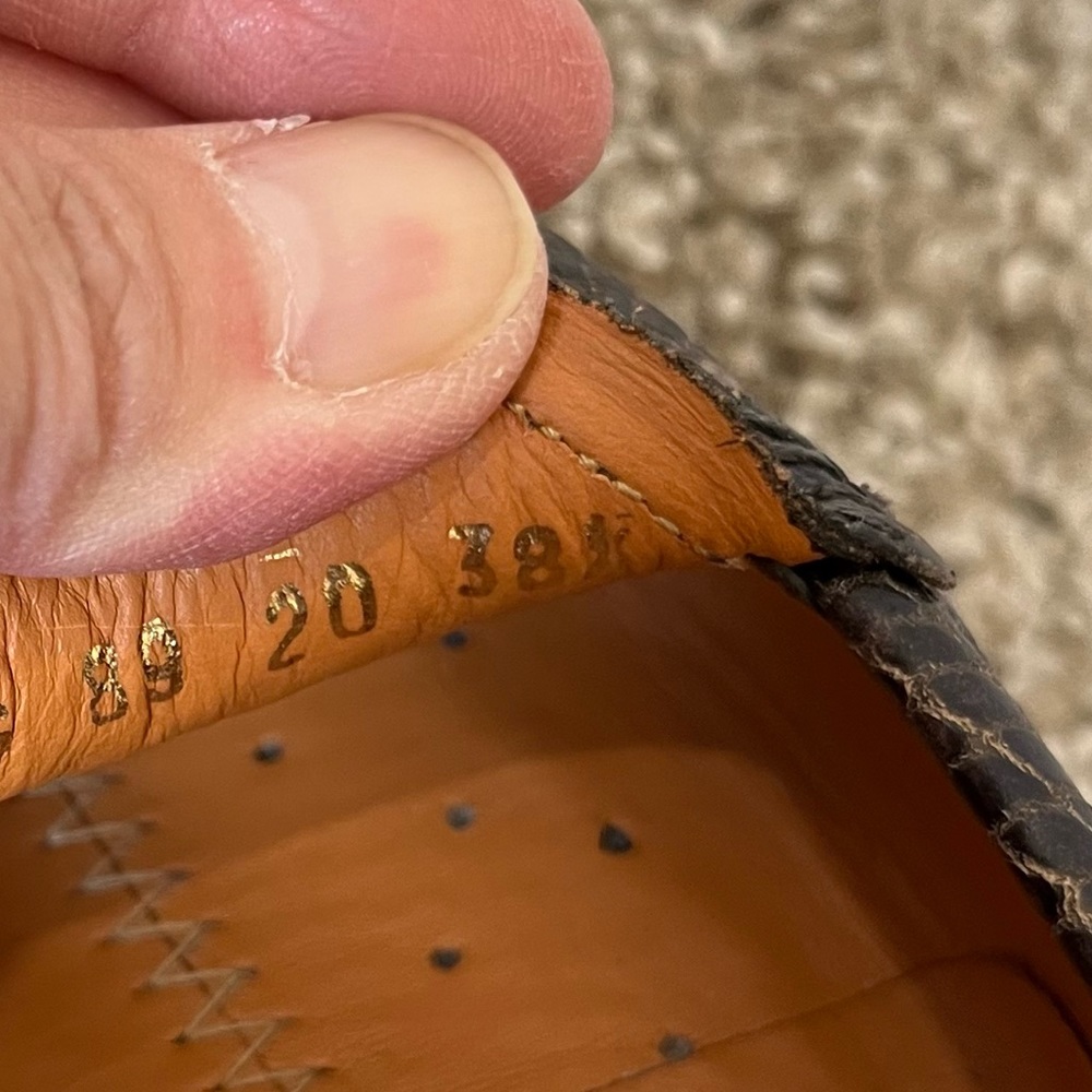 Geox Snake Croc Flats Brown 38.5 - Picture 8 of 11